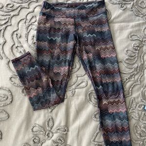 Fabletics Mid-Rise Leggings - multi-colored chevron